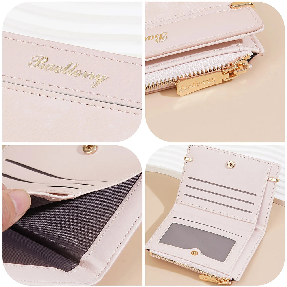 Luxury Ins Fashion Wallet for Women, Baellerry Slim Short Purse with Multi Card Slots, RFID Protection Gift