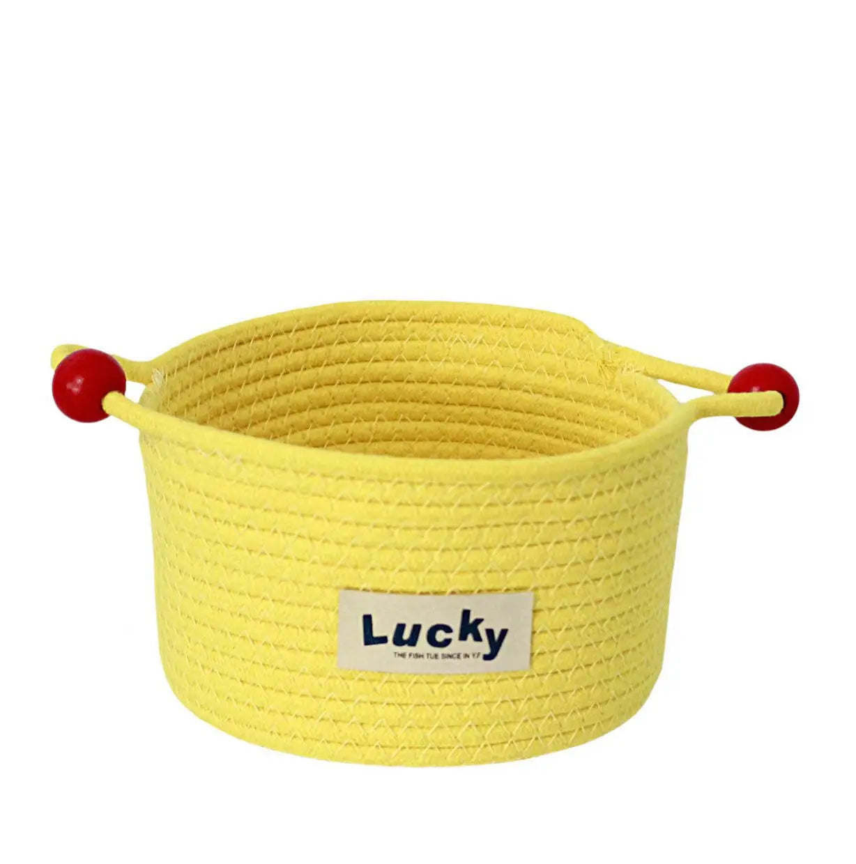 Tejesa Large Capacity  Woven Basket with Lid Cartoon House aped Storage Container Fun Desktop Organizer Basket for Home Use