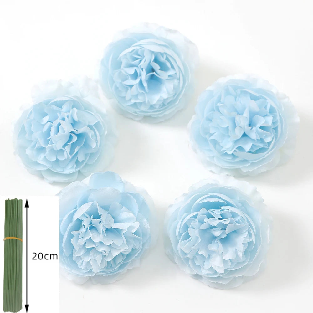5/10Pcs Rose Artificial Flowers Bouquet Silk Fake Flower for Home Decor Garden Wedding Bride Decoration Outdoor Vase Ornament