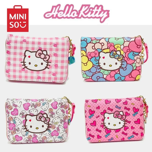 Hello Kitty Elementary School Wallet Short Cute Cartoon Zipper Change Coin Activity Small Gift Portable Exquisite Small Bag Girl