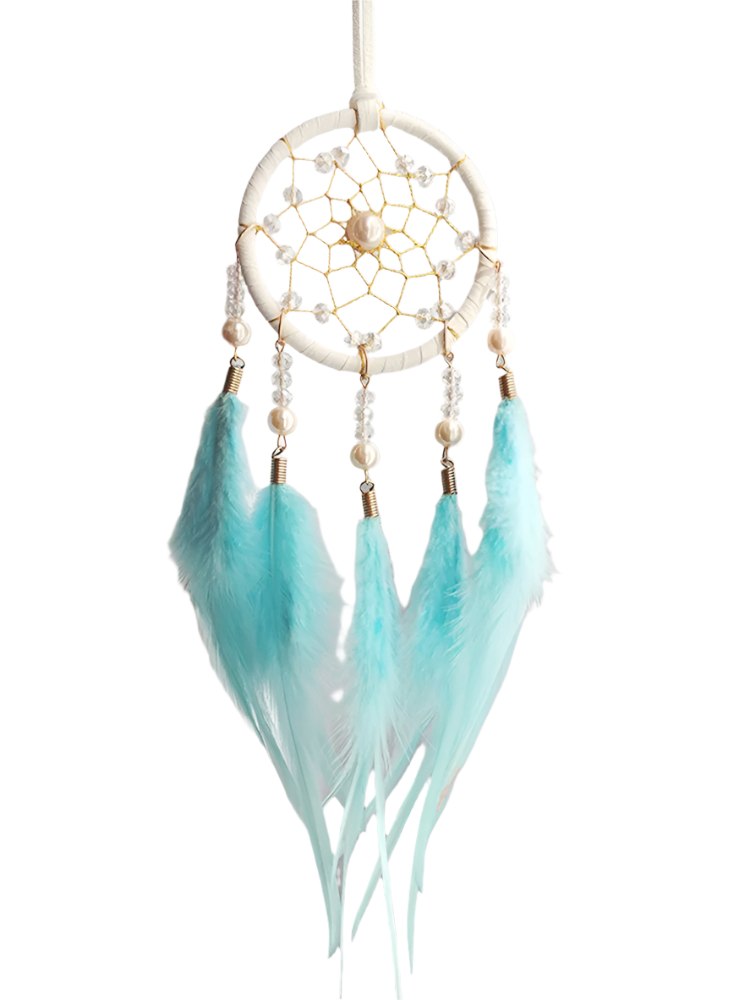 Hemasa Hand-woven   Feather Wind  Chime   Dream Catcher for Valentine's Day Gift Bedroom Hanging Ornaments Home Decoration
