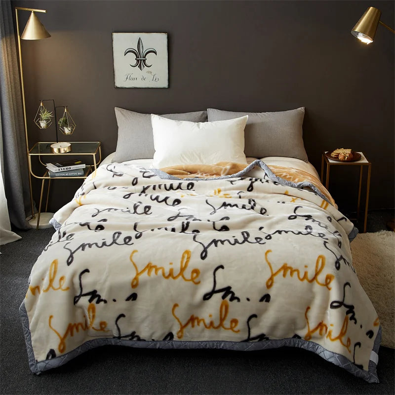 Hemasa New Flower Pettern  Pluffy warm blanket   150/180/200cm