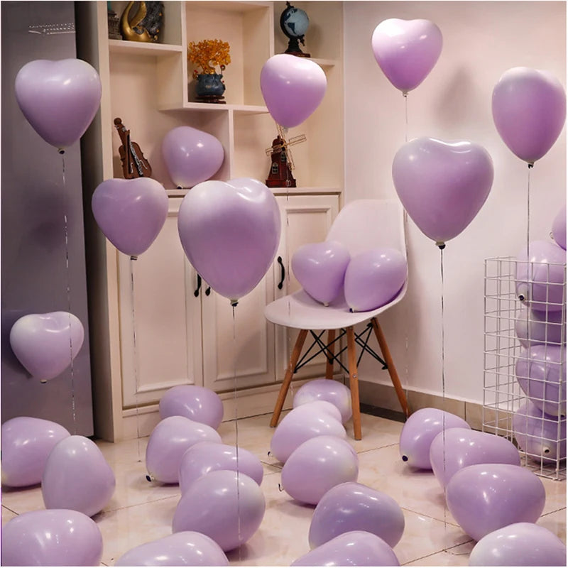 12Inch Heart shape Balloons Love Inflatable Air Helium Balloon room Day Marriage Wedding Birthday Party Decor Supplies