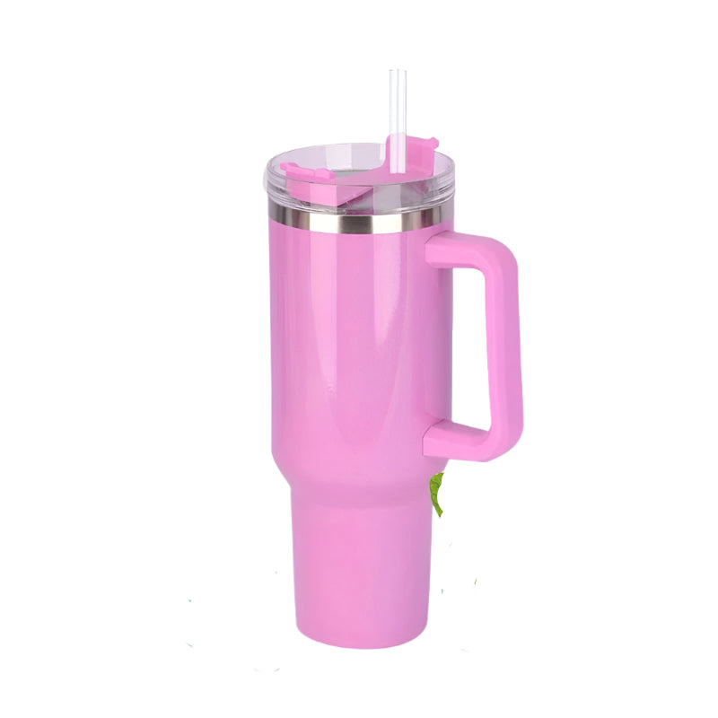 Hemasa 40oz  Stainless Steel Cup Thermal Keeps Cold and Heat Water Bottle with Handle Rainbow Thermal Mug