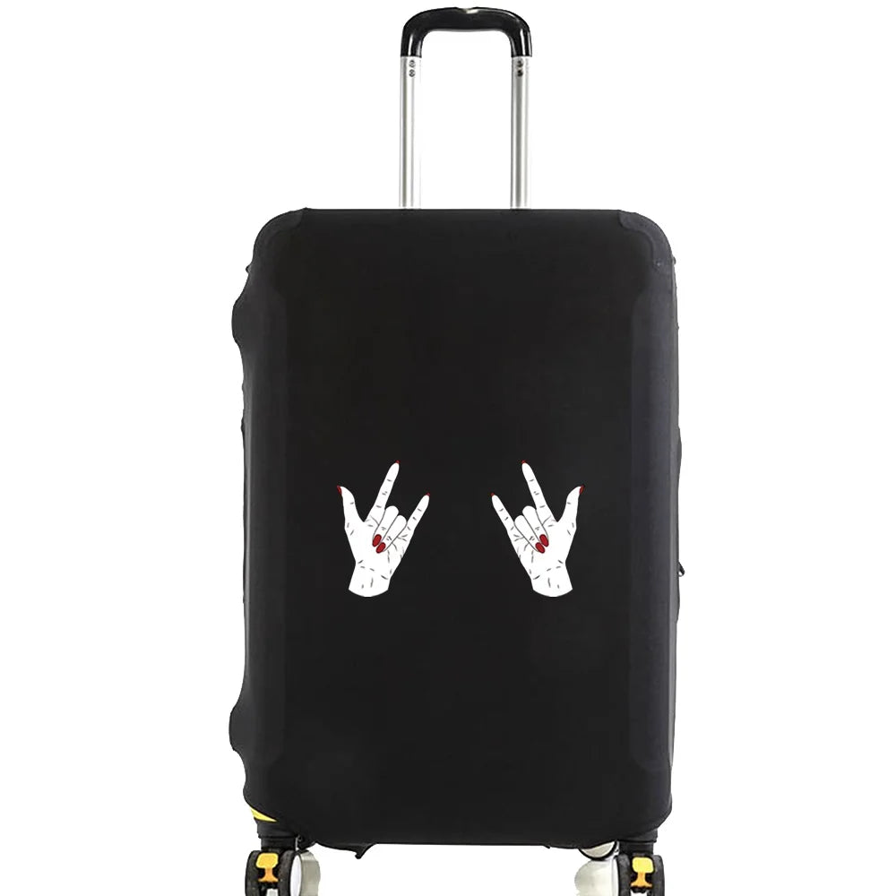 Tejesa Luggage Protective Cover for 18 To 28 Inch Pattern Trolley Suitcase Elastic Dust Bags Case