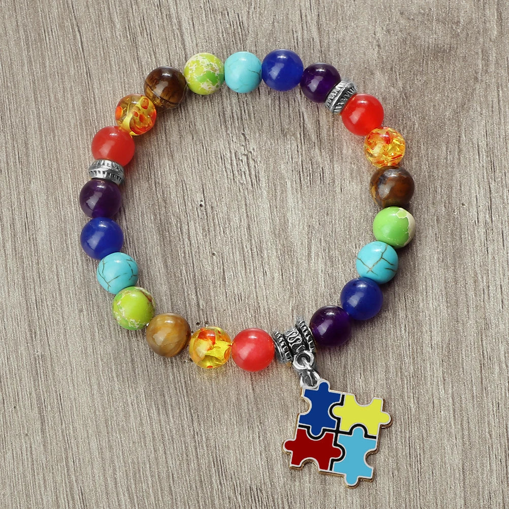 Hot 7 Chakra Beaded Reiki Healing Bracelets Women Men 8mm Natural Stone Energy Beads Bangle Couples Fashion Yoga Healthy Jewelry