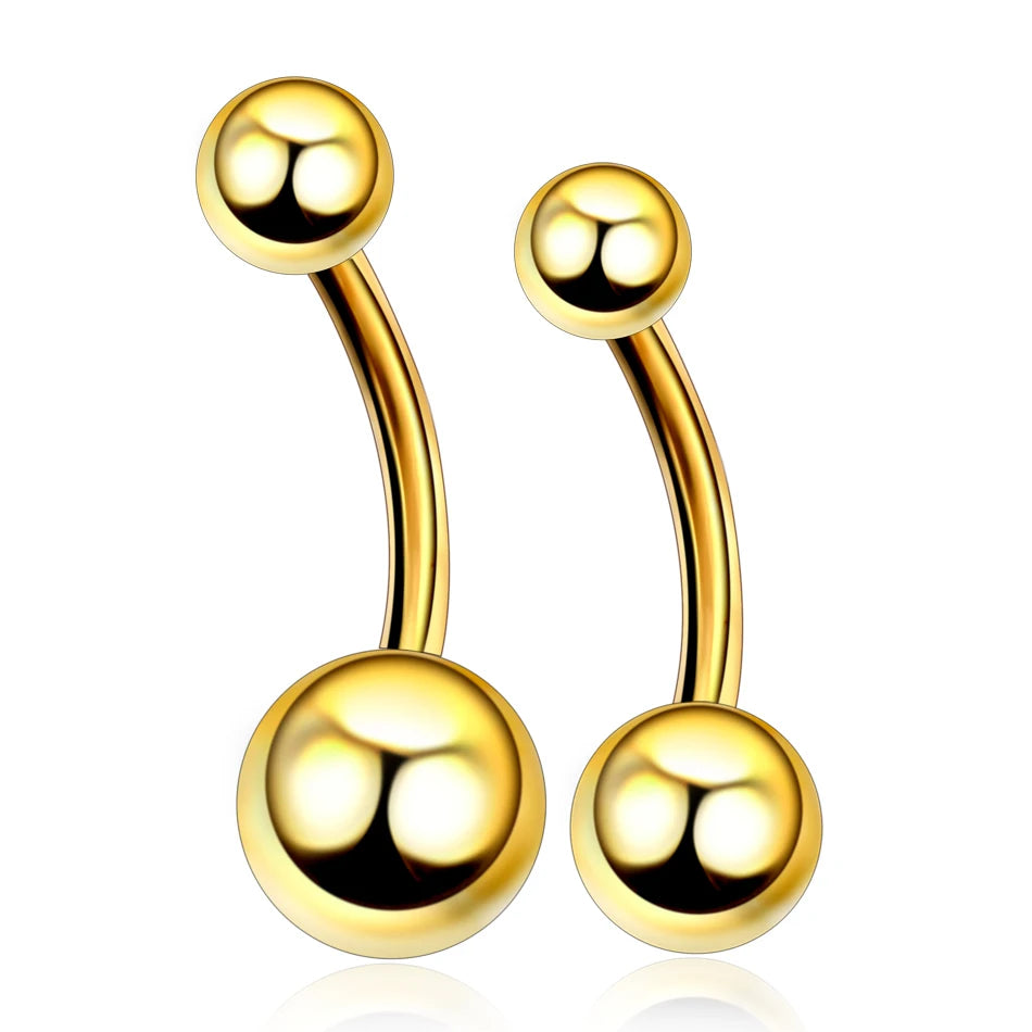 1PC Titanium Piercing Navel Rings Belly Button Rings 14G Navel Piercing Body Jewelry Goth Ombligo Ball Nombril Fashion Jewelry