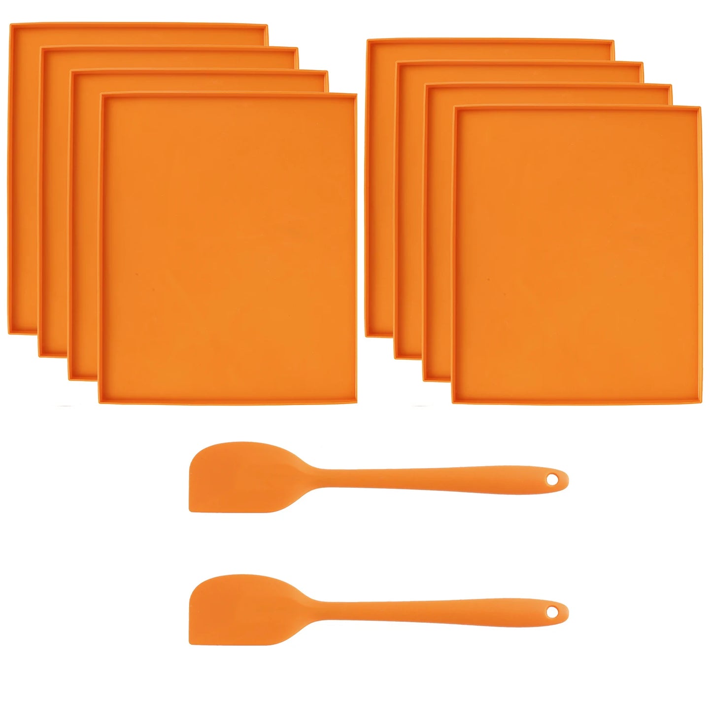 6PCS Silicone Dehydrator Sheets Dehydrator Mats with Edge Non-stick Baking Tray for Fruits Meat Vegetables Kitchen Accessories