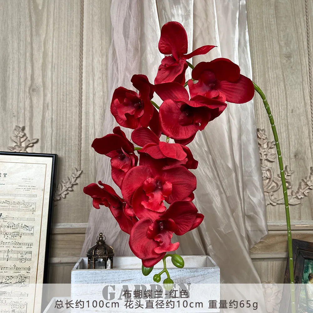 3D Silk Butterfly Orchid Artificial Flower Branch Home Vase Table Decor Wedding Outdoor Garden Bride Bouquets DIY Wreath Gift