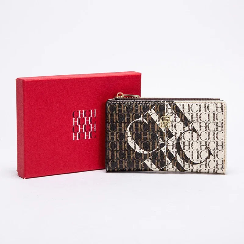 CH New Fashion Simple Card Holder Bag Luxury Brand Printed Women's Long Wallet Vintage Classic PVC Material 2025