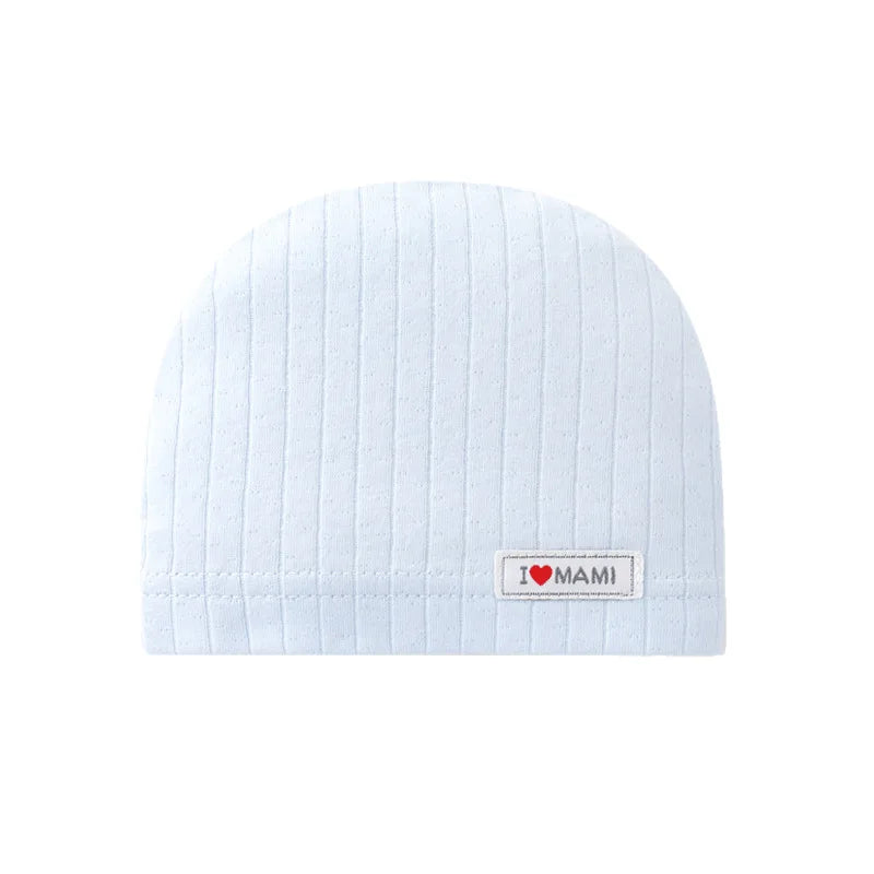 Tejesa 3Pcs Soft Infant Beanies Caps/ Baby Hats /Cartoon Bear Boneless Muslin Hat