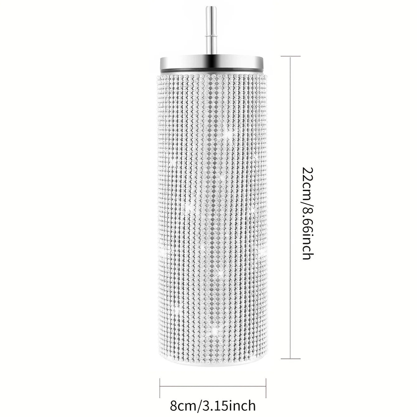500ml Shiny Stainless Steel Bottles Vacuum Flasks Bling Drink Water Bottle Insulated Cup Travel For Gift