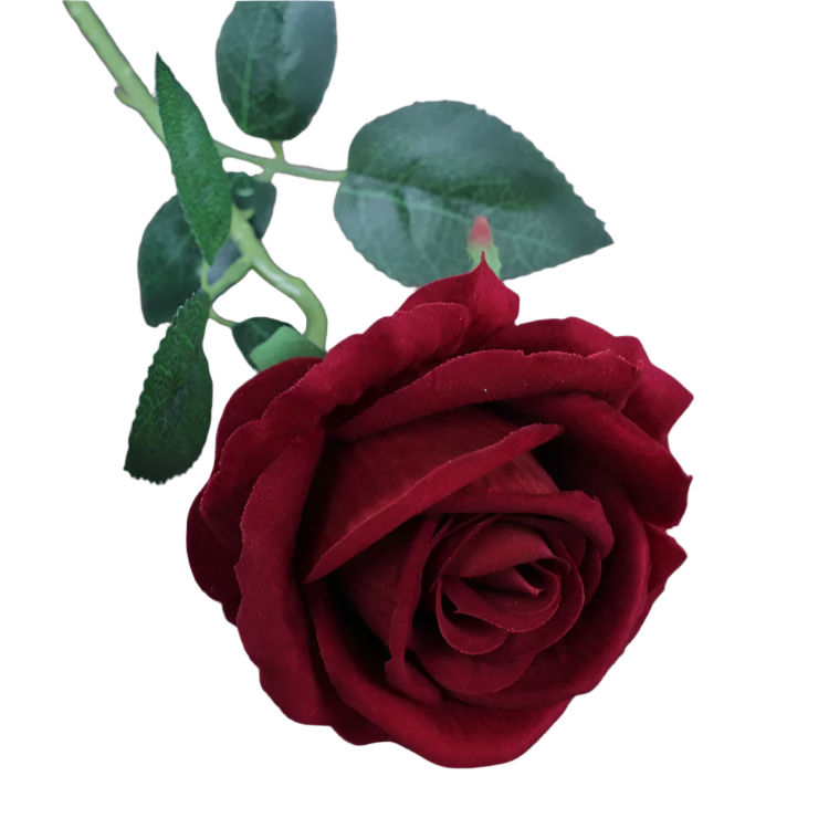 Hemasa 10Pcs Artificial Velvet Rose Flower Branch Wedding Decor Party Scence Layout Bride Holding Flowers Home Decoration Rose Flowers