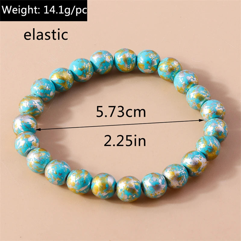 Hemasa Fashion Colorful Handmade Beads Bracelet for Women Girls Party Holiday Jewelry Gifts