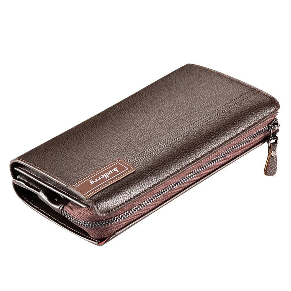 Baellerry Famous Brand Men Wallet Luxury Long Clutch Handy Bag Moneder Male Leather Purse Men's Clutch Bags Carteira Masculina