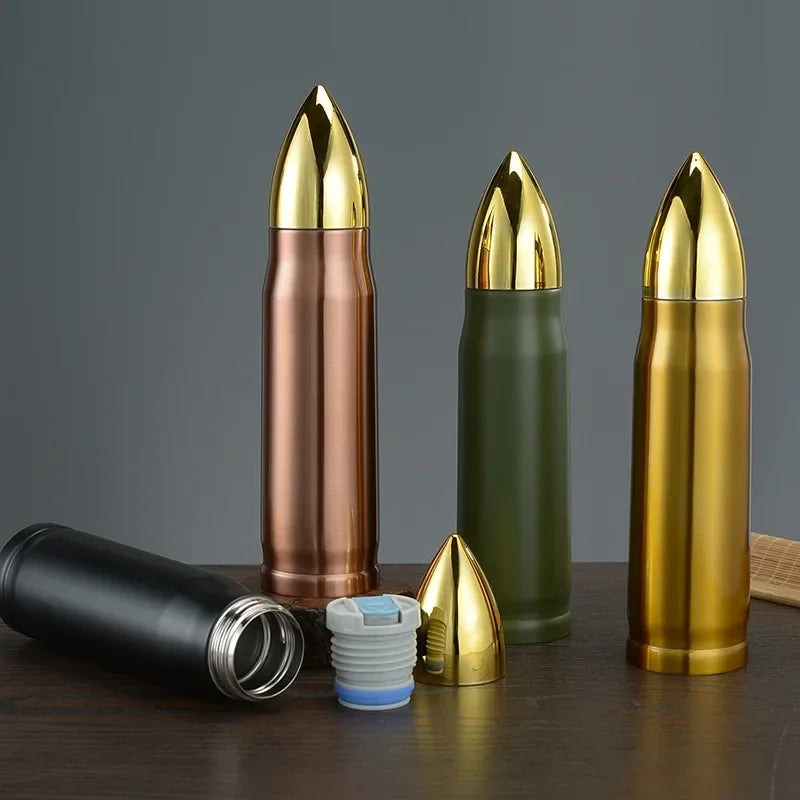 Hemasa 500ml Bullet Shape  Stainless Steel Water Bottle  for Coffee/Drinking /Gift