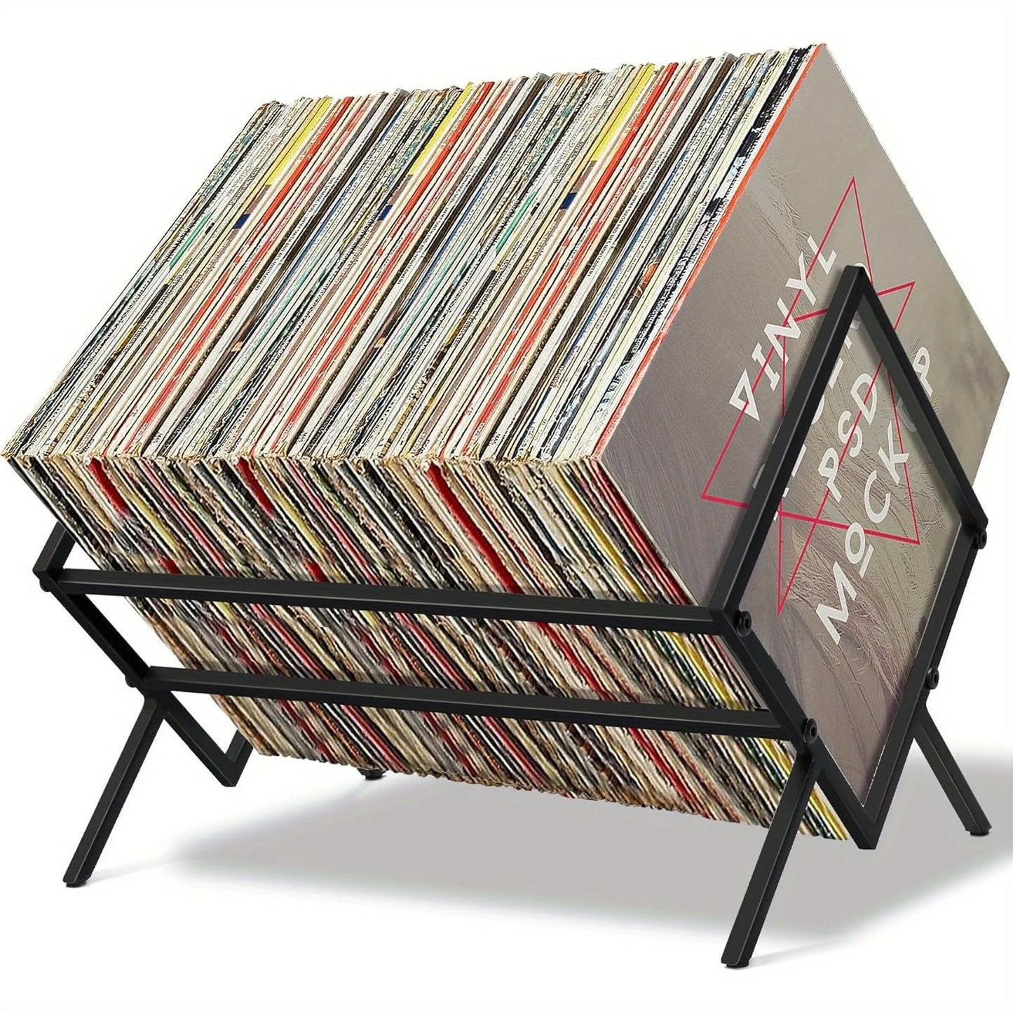 Tejesa  Household CDMulti-layer Large Capacity Storage Rack  80L  Vinyl Record Player Accessories /Album Organizer /Bedroom Living Room   CD Shelf