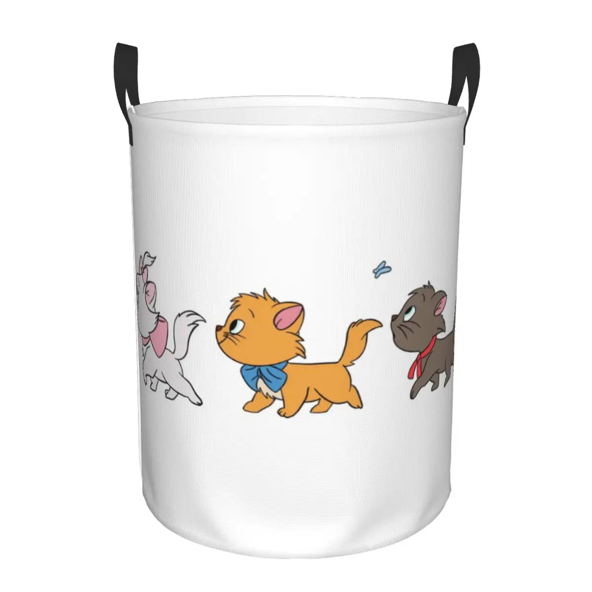 Hemasa Cats   On Pink Laundry Foldable Basket  for Toys / Clothes Hamper Storage Bin for Kids Nursery