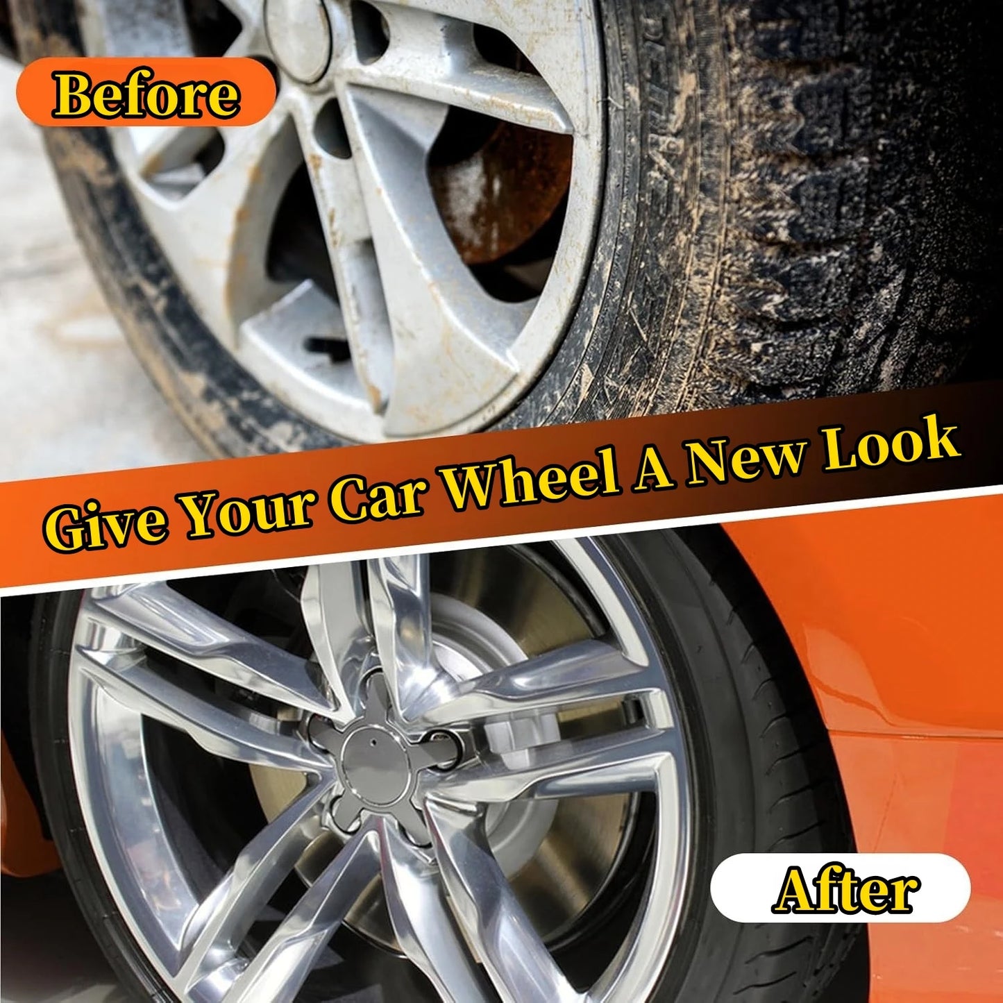 Tejesa Auto Tire Wheel Detailing Brushs Set Multifunctional Car Cleaning tools for Car Rim Tire Bendable Detail Clean Easy Car Wash Too
