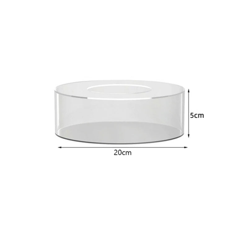 1PC Acrylic Cake Display Board Round Cake Edge Smoother Scraper Tray DIY Cake Refillable Board Base Clear Cake Stand Tools