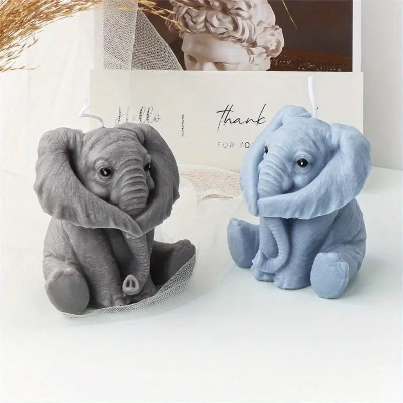 Candle Mold Elephant Shape Silicone Mold Three-dimensional Molds Candle Molds Silicone Hand Soap Mold Silicone Soap Molds