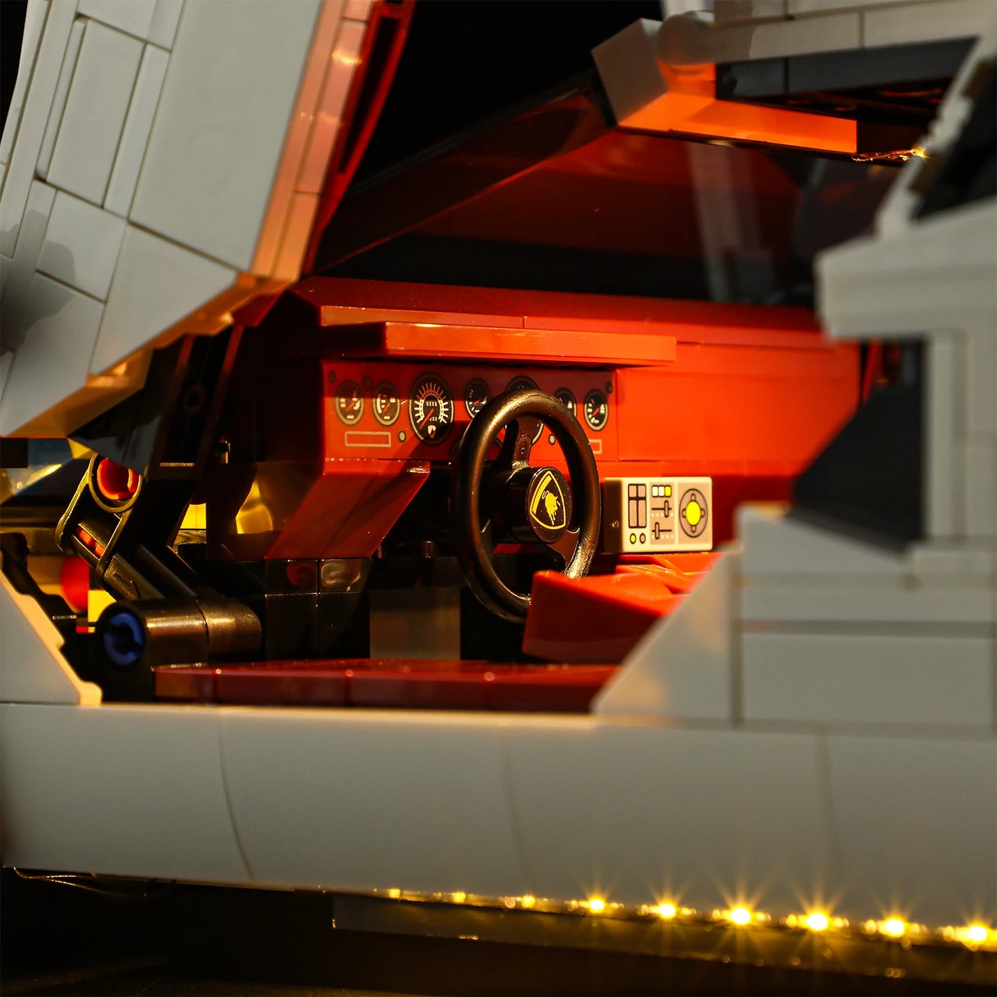 Car Led Light Kit For 10337 The Countach 5000 Quattrovalvole Not Include Building Block (Only Lighting Set)