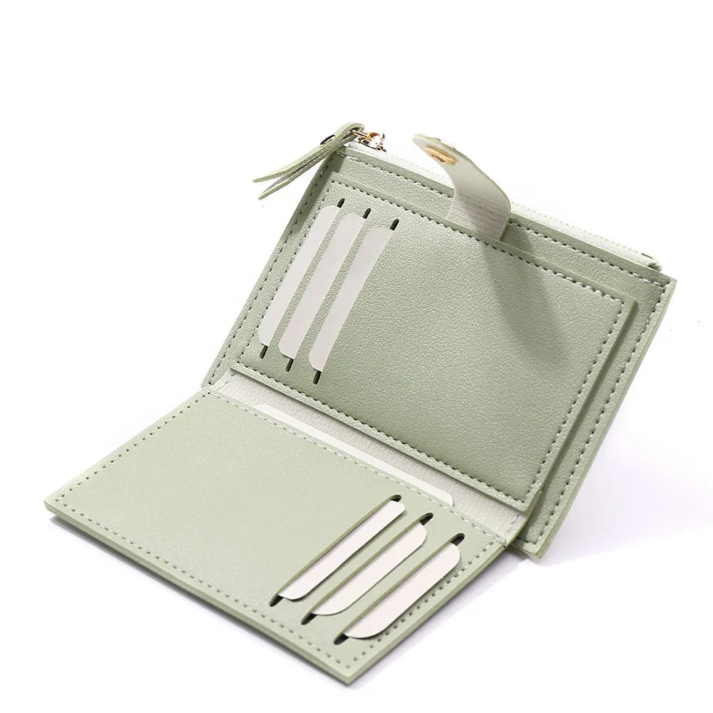 Hemasa  PU Leather Multi-Card Holder Zipper/ Coin Purse /Card Wallet  for Girls