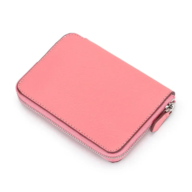 Tejesa  Genuine Leather Card Wallets Women Credit Card Holders Women Coin&ID Holder Female Organizer Business Card Holder