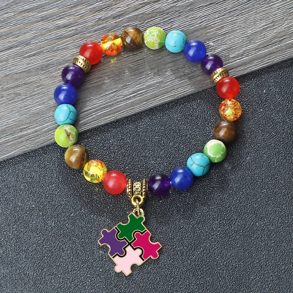 Hot 7 Chakra Beaded Reiki Healing Bracelets Women Men 8mm Natural Stone Energy Beads Bangle Couples Fashion Yoga Healthy Jewelry