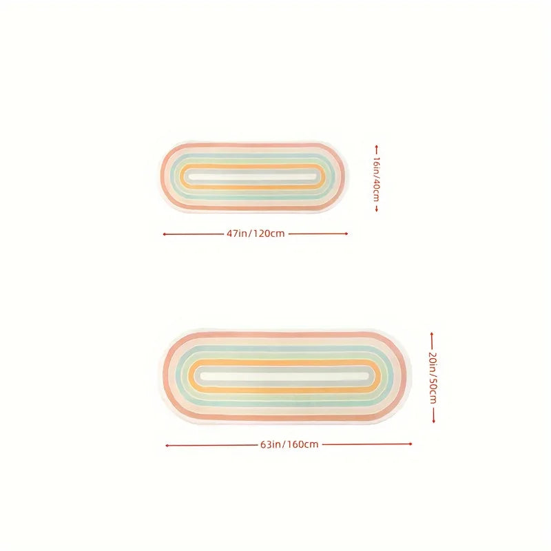 Tejesa Striped Orange Carpet Rug For Bedroom  Soft Bedside Floor Mat Living Room Carpet Bathroom Mat Doormat Home Decor