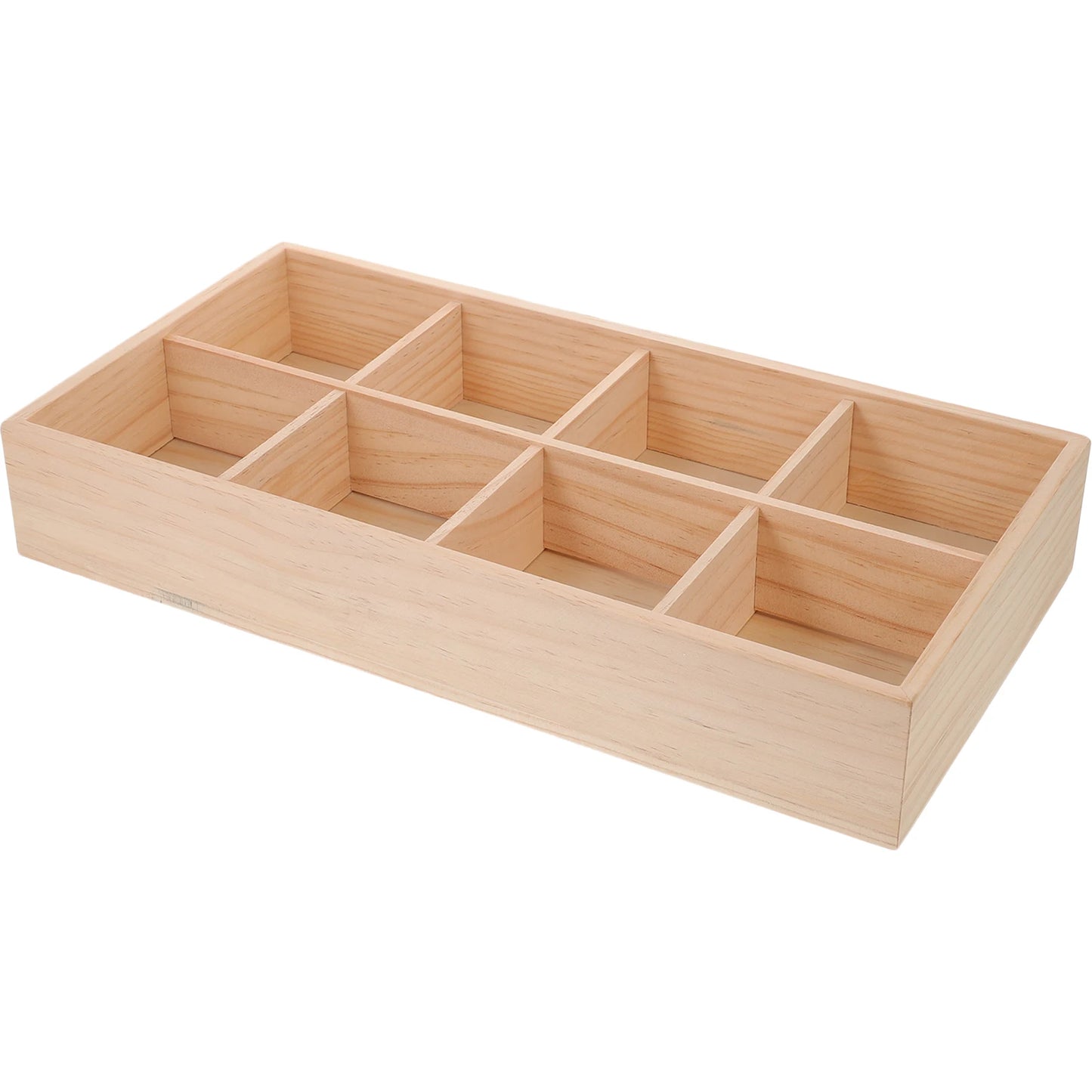 1pc Wooden Divided Storage Box Tea Bag Food Container Compartment Snack Candy Box Dried Fruit Serving Tray Sugar Packet Holder