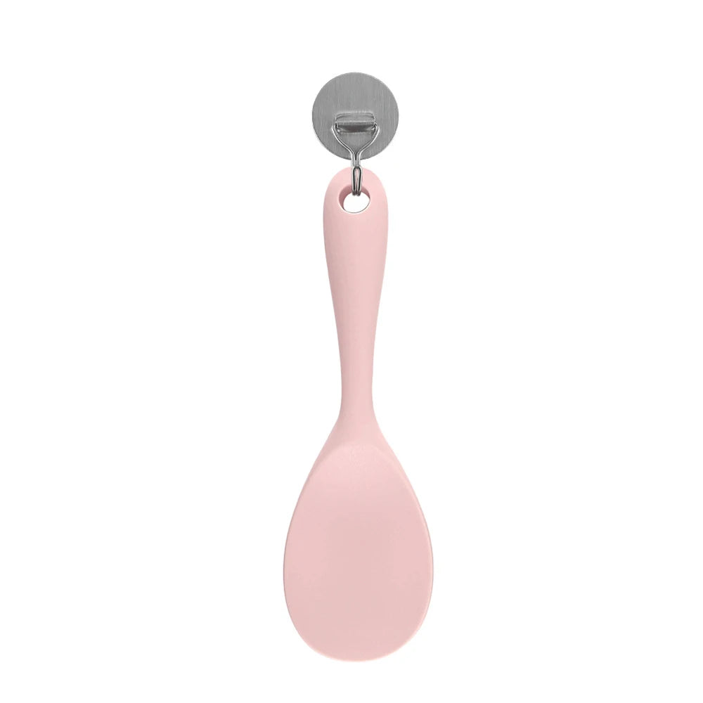 Hemasa 1PC Food Grade Silicone Rice Spoon Household non Stick Pot Cooking Spoon High-temperature Resistant Kitchen Tools