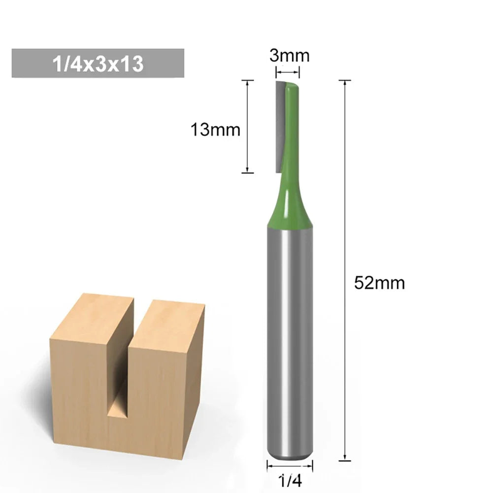 Single Double Flute Straight Bit 6mm Shank Milling Cutter for Wood Tungsten Carbide Router Bit Woodwork Tool Woodworking Tools