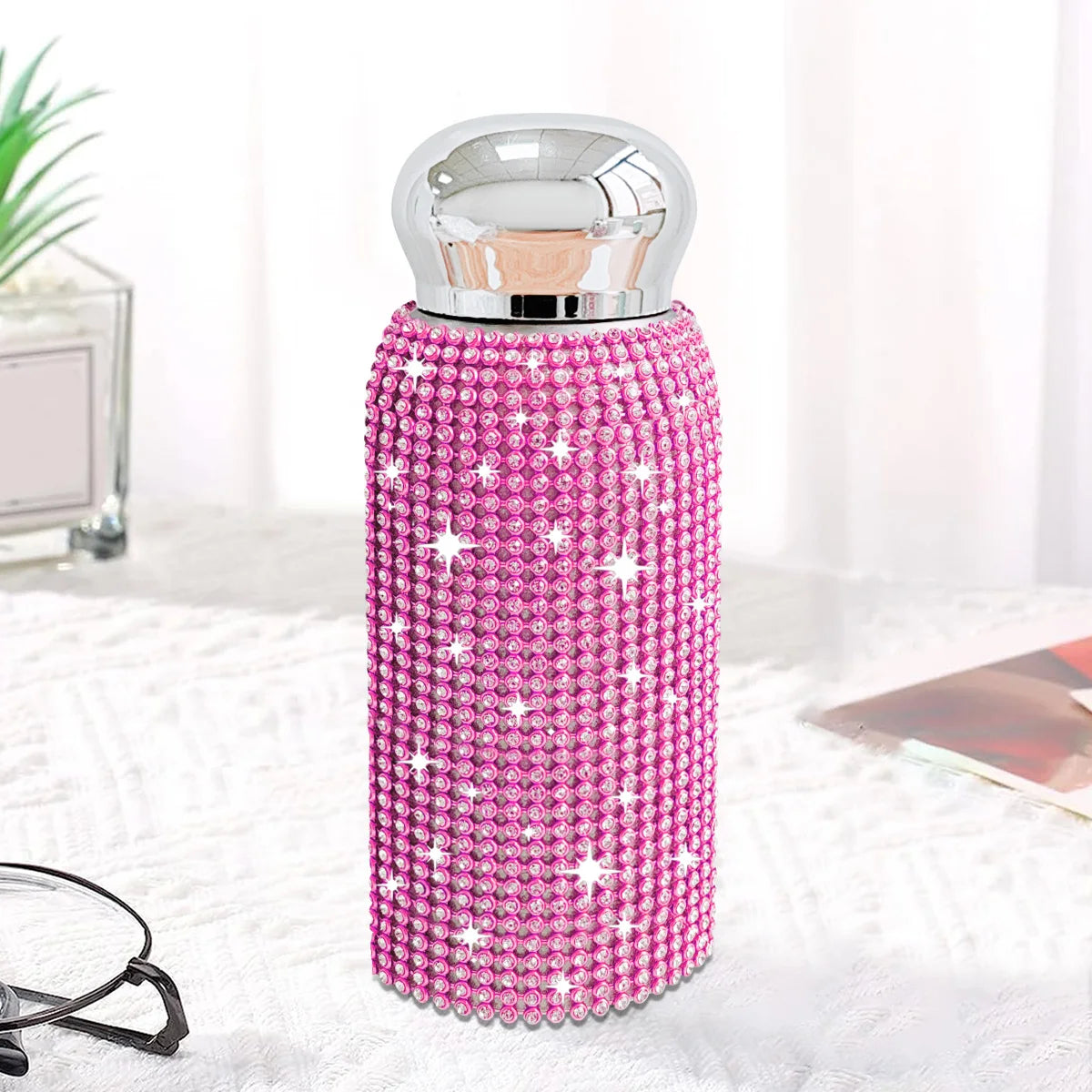 6oz Shine Insulation Cup Sparkling Stainless Steel Liner Coffee Vacuum Cup Flask Gift Portable Pocket Cup
