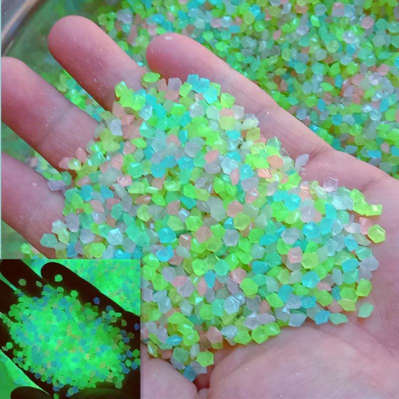 1000 Pcs Glow Sand Glow In Dark Stone Pebble Garden Yard Outdoor Lawn Decoration Fish Tank Aquarium Home Diy Decor 3-5mm