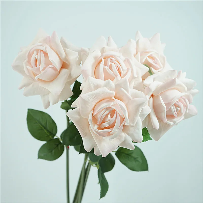 5Pc High-end Feel Moisturizing Big Austin Rose Flower Real Touch Artificial Flowers Rose Wedding Decor Fake Flowers Home Display
