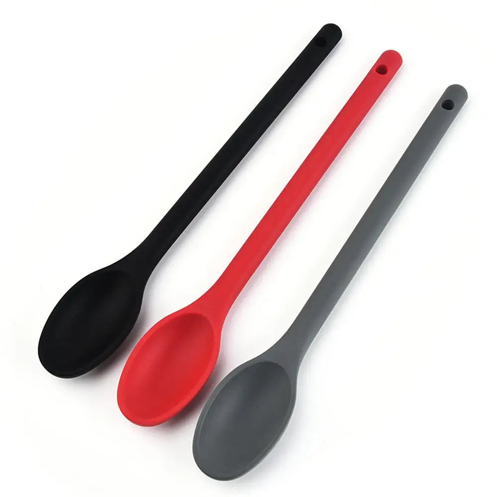 1 Pc Silicone Mixing Spoon Nonstick Cooking Spoon Kicthen Spoon Baking Spoon for Cooking Stirring, Mixing and Serving