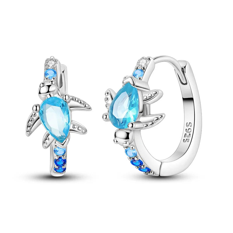 2025 Women's Earrings 925 Silver Butterfly Series Luxury Jewelry CZ Color Party Anniversary Gift