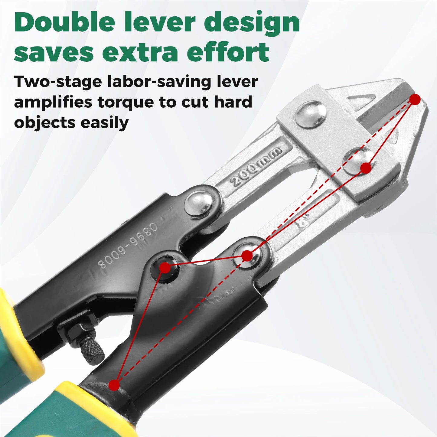 Mini Bolt Cutter 8 Inch Heavy Duty CVS Wire Cable Cutter Labor Saving Bolt Cutter for Wire Cables Chains Scissors Clippers Tool