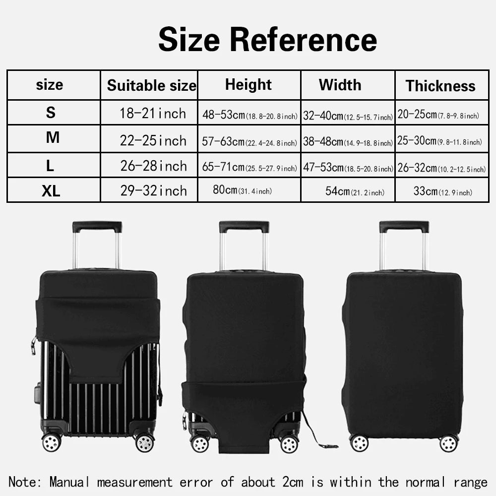 Tejesa Luggage Protective Cover for 18 To 28 Inch Pattern Trolley Suitcase Elastic Dust Bags Case