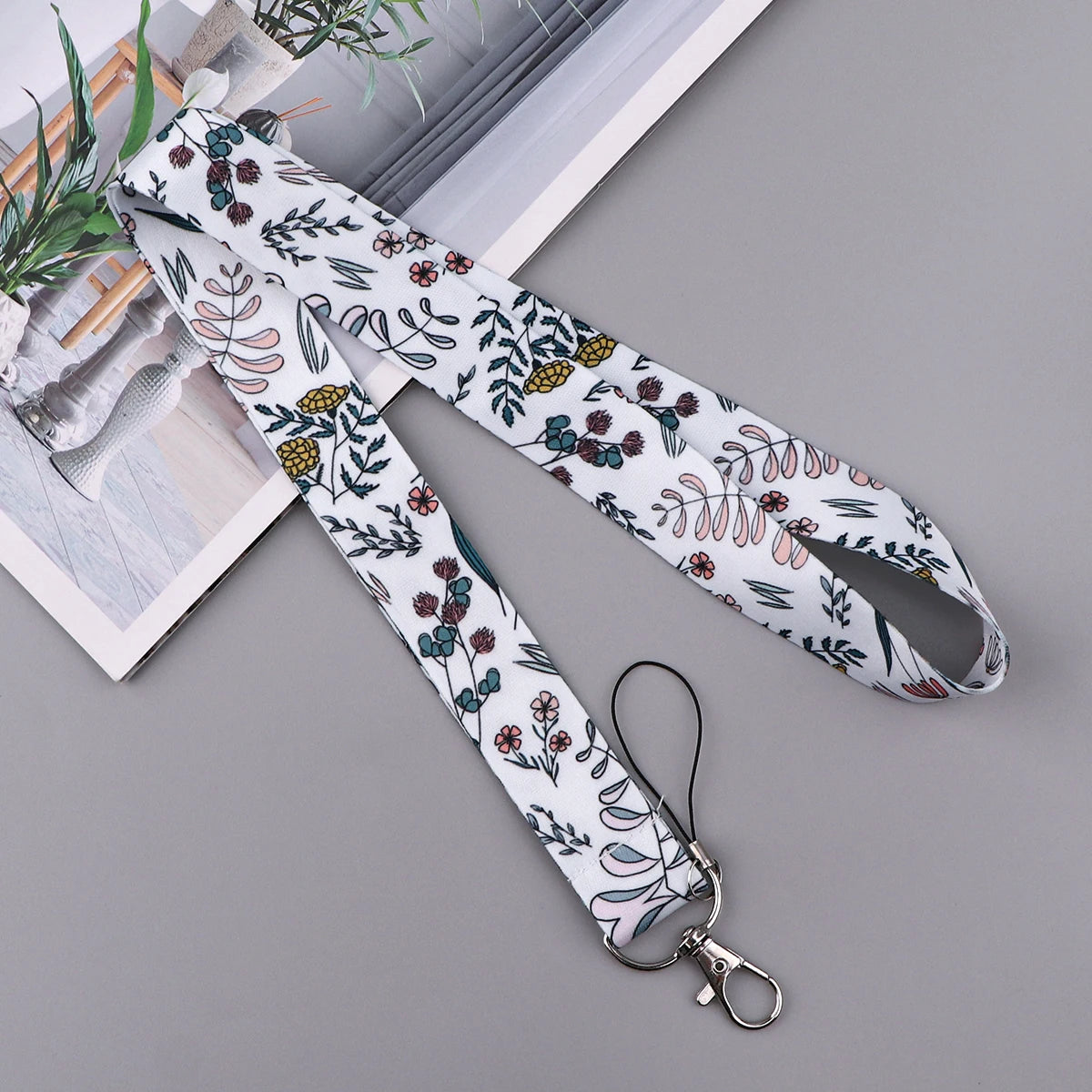 Tejesa Plant Lanyard ID Credit Card Cover Pass Students /Cell phone Rope Neck Straps Badge Holder