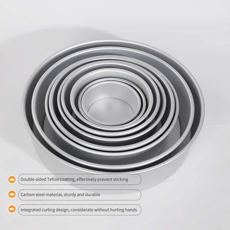 Heamasa 4/5/6/7/8/9/10 Inch Birthday Cake Mold Shaped Aluminum Alloy Cake Mold Baking Tray Mold Bakeware Cake Trays