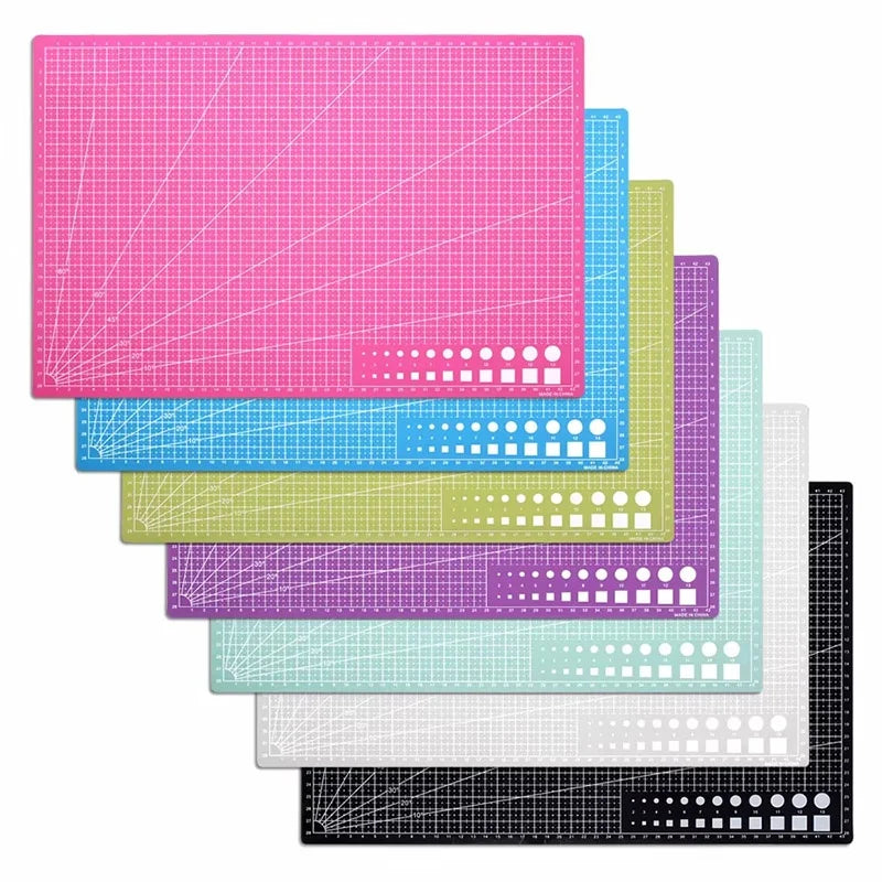 Tejesa A3 Self-Healing Cutting Mat Multipurpose Craft Mat For DIY/Home/School/Quilting Non-Slip Gridded Work Surface Desktop Protector