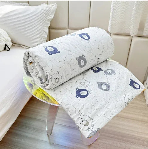Quilt Double Layer Yarn Soybean Fiber Mother And Baby Grade Soft Glutinous Summer Cool Quilt Comfortable Breathable Home Textile