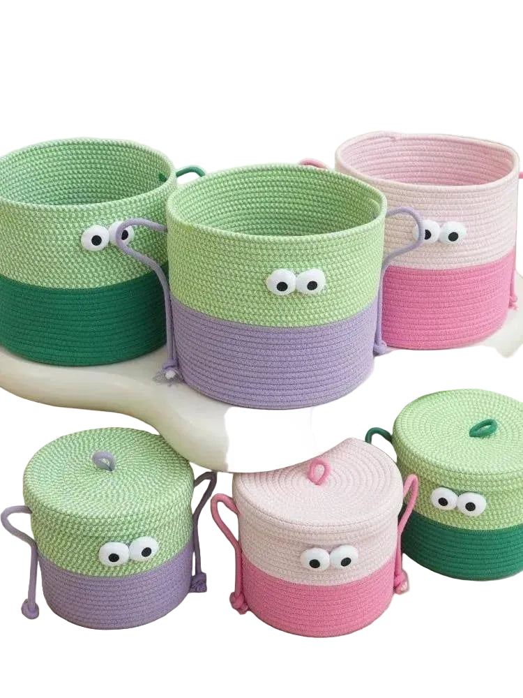 Tejesa Cartoon Monster Sna Basket Living Room Office Desktop M Organizer Toy Storage Basket Cotton Material Fly Use