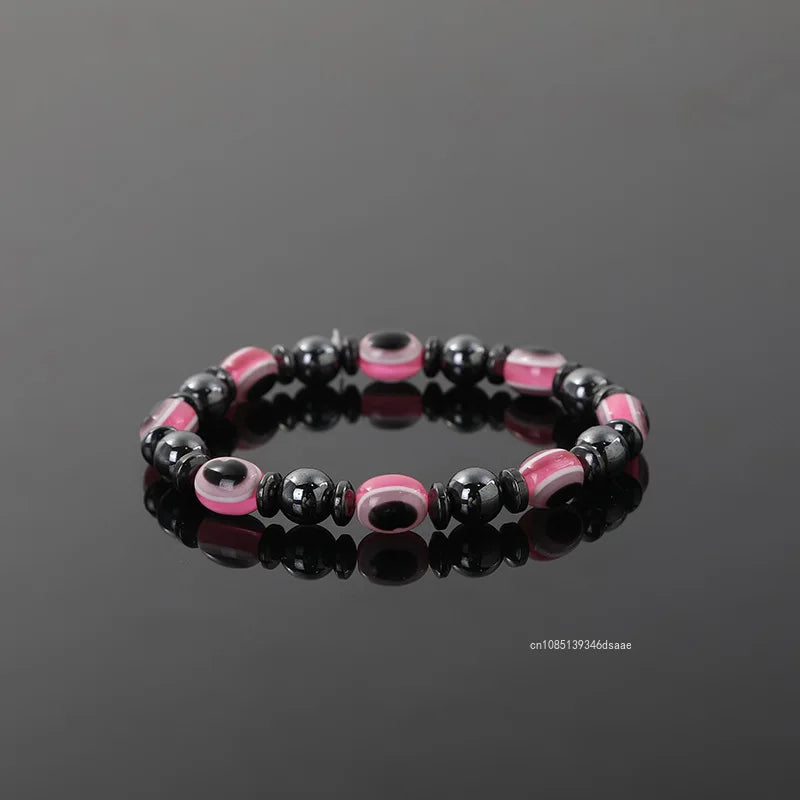 New Evil Eye Bracelet Blue Beads Bracelet Elastic Lucky Turkish Eye Bracelets for Women Men Girls Protection and Blessing Gifts