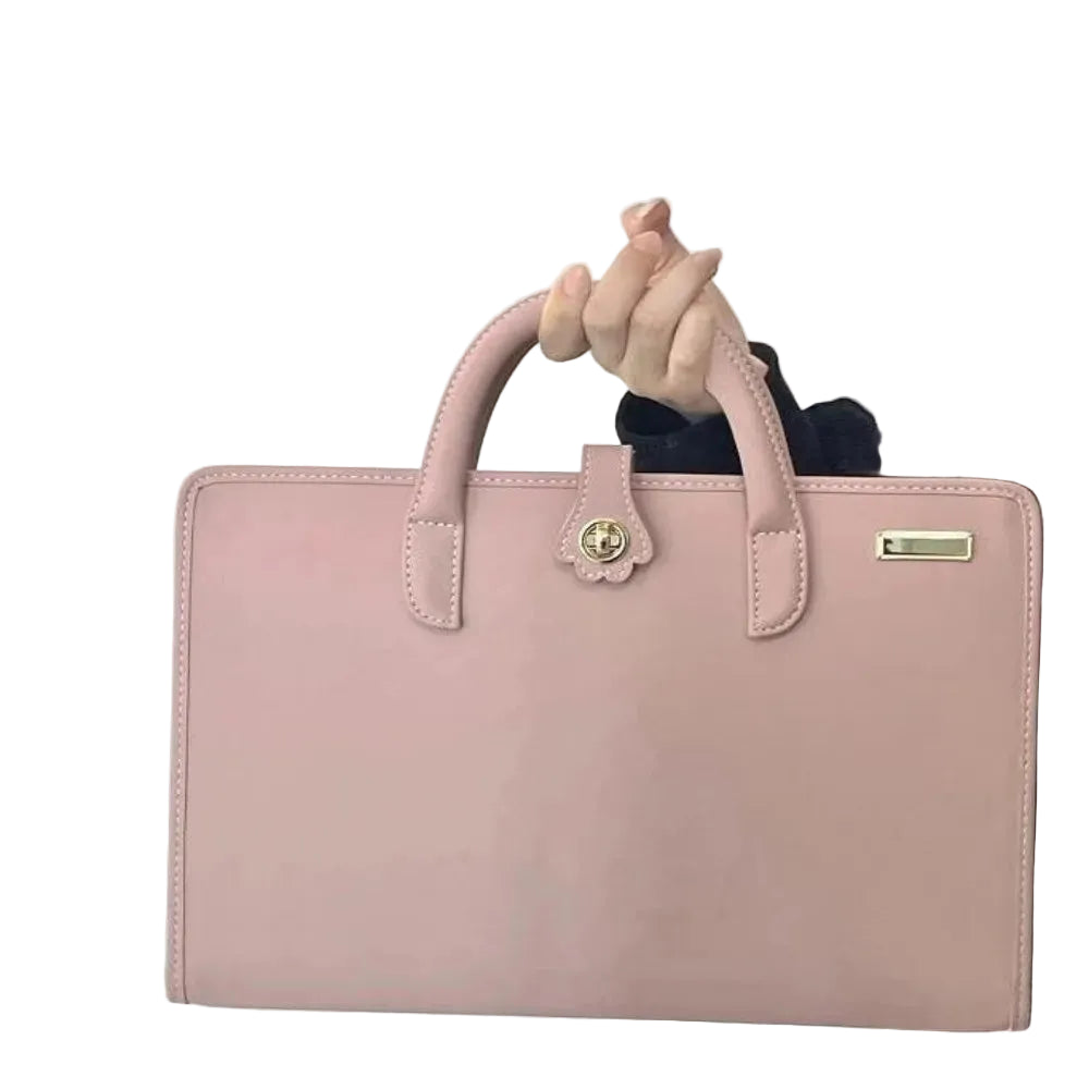 Tejesa PU Laptop Sleeve Pink with Handle Laptop Bag /Laptop Protective Case for For Macbook/Lenovo/Xiaomi/Huawei