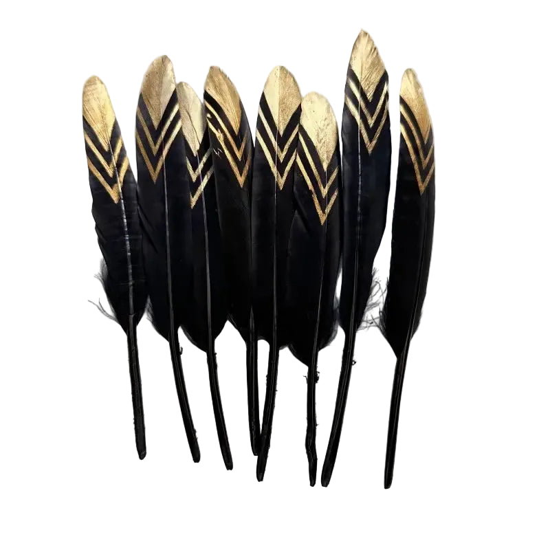 Tejesa 50pcs Goose Feathers Gold Silver Plume Craft Natural DIY Plumas Jewelry  Wedding Party Hats Home Decoration Accessories