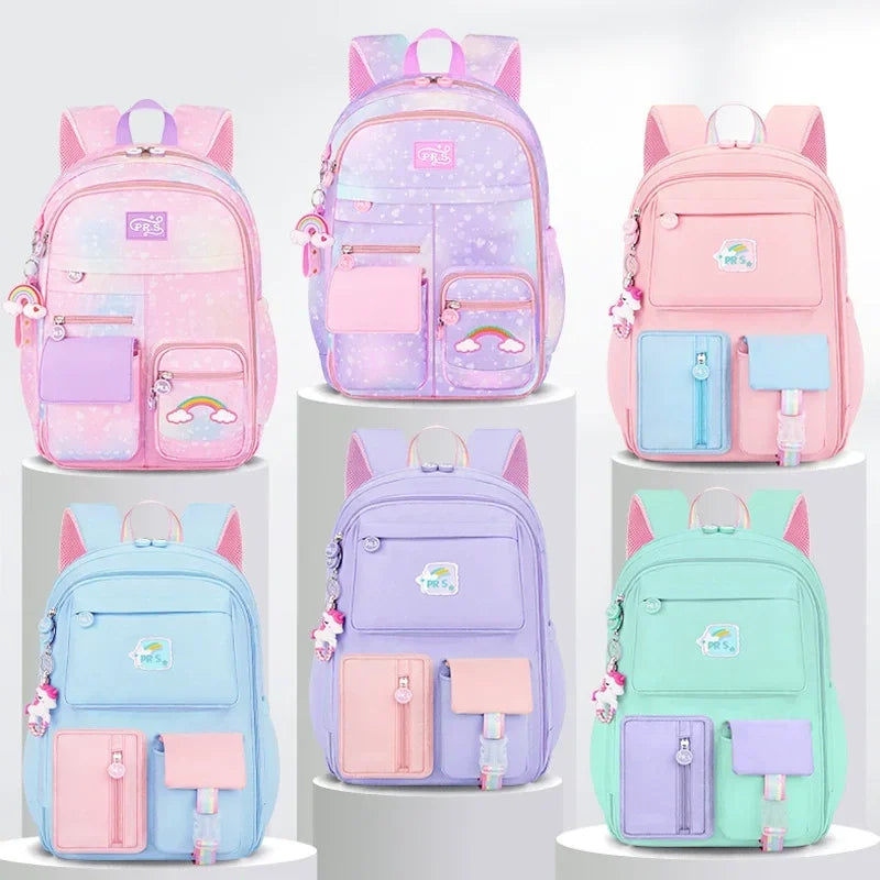 Cute Girls School Bags Children Primary School Backpack satchel kids book bag Princess Schoolbag Mochila Infantil 2 szies