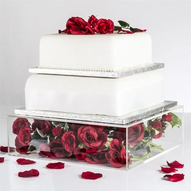 Acrylic Cake Display Board Round/square/hexagonal Acrylic Dessert Display Holders Refillable Board Base Clear Cake Stand Tools